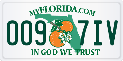 FL license plate 0097IV