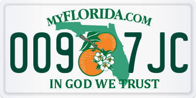 FL license plate 0097JC
