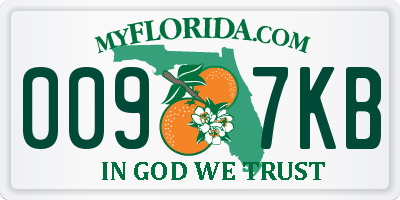 FL license plate 0097KB