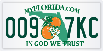 FL license plate 0097KC