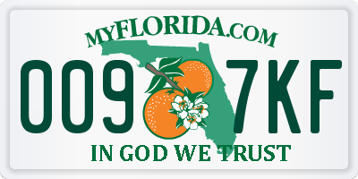 FL license plate 0097KF