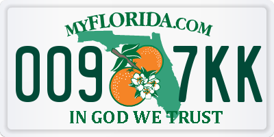 FL license plate 0097KK