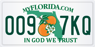 FL license plate 0097KQ