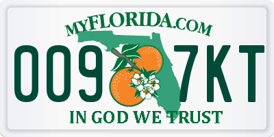 FL license plate 0097KT