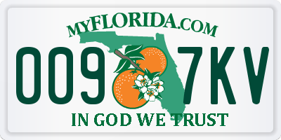 FL license plate 0097KV