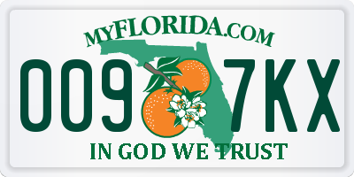 FL license plate 0097KX