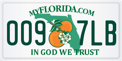 FL license plate 0097LB