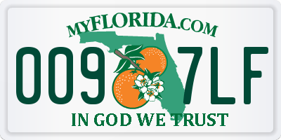 FL license plate 0097LF