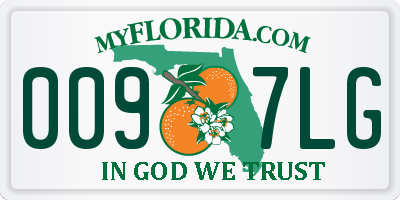 FL license plate 0097LG