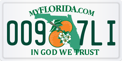 FL license plate 0097LI