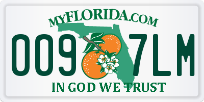 FL license plate 0097LM