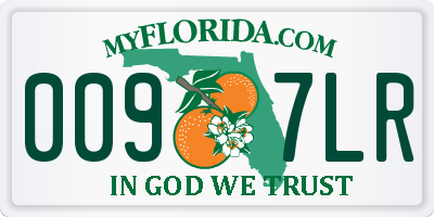 FL license plate 0097LR