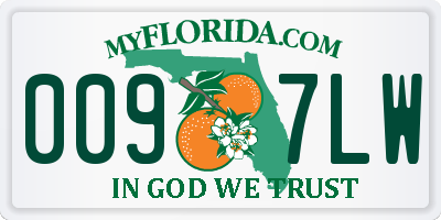 FL license plate 0097LW