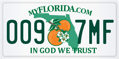 FL license plate 0097MF