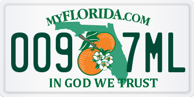 FL license plate 0097ML