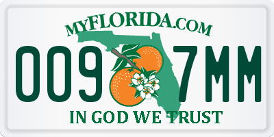 FL license plate 0097MM