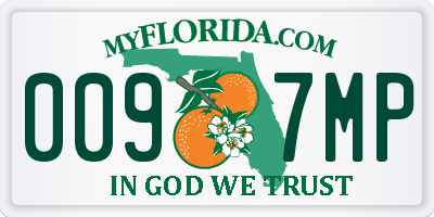 FL license plate 0097MP