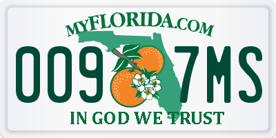 FL license plate 0097MS