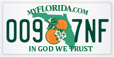 FL license plate 0097NF