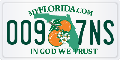 FL license plate 0097NS