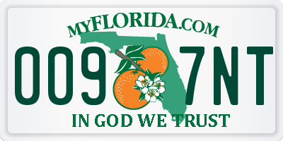 FL license plate 0097NT