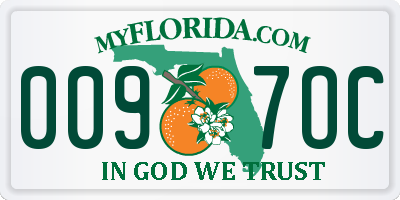 FL license plate 0097OC