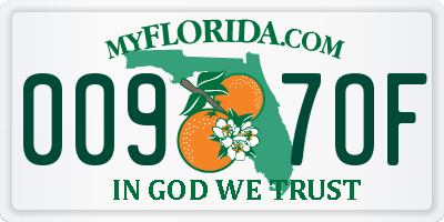 FL license plate 0097OF