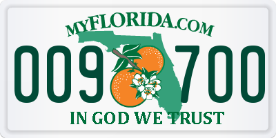 FL license plate 0097OO