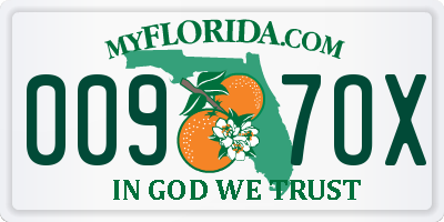 FL license plate 0097OX