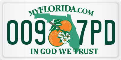 FL license plate 0097PD
