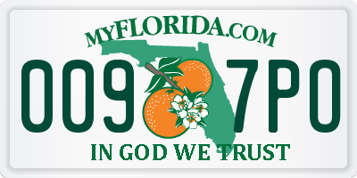 FL license plate 0097PO