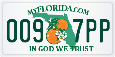 FL license plate 0097PP