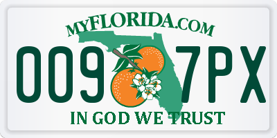FL license plate 0097PX