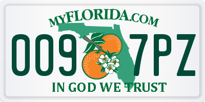 FL license plate 0097PZ