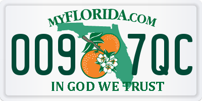 FL license plate 0097QC