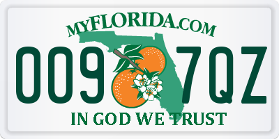 FL license plate 0097QZ