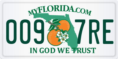 FL license plate 0097RE