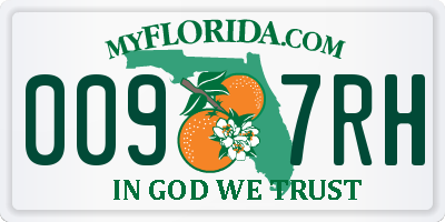 FL license plate 0097RH