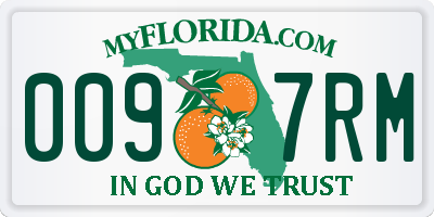 FL license plate 0097RM