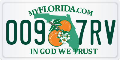 FL license plate 0097RV
