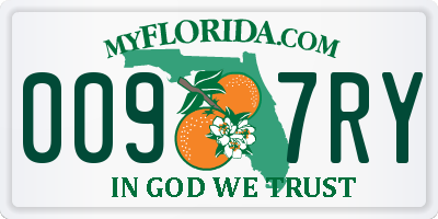 FL license plate 0097RY