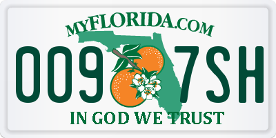 FL license plate 0097SH