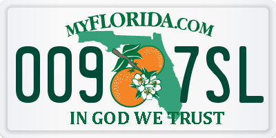 FL license plate 0097SL