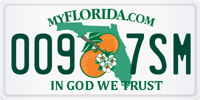 FL license plate 0097SM