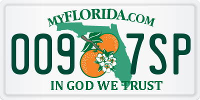 FL license plate 0097SP
