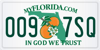 FL license plate 0097SQ