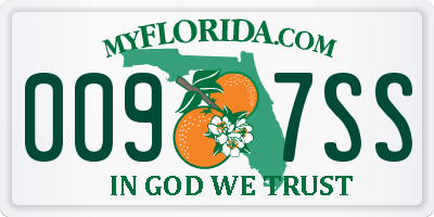 FL license plate 0097SS