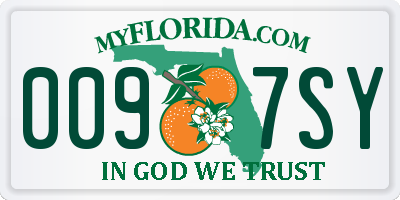FL license plate 0097SY