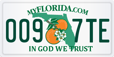 FL license plate 0097TE