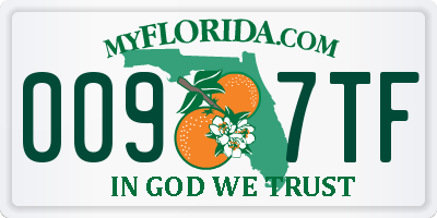 FL license plate 0097TF